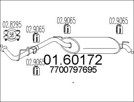 MTS 01.60172 - Глушник вихлопних газів кінцевий autocars.com.ua