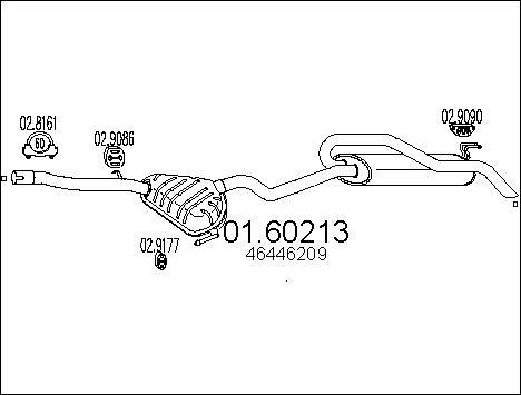 MTS 01.60213 - Глушник вихлопних газів кінцевий autocars.com.ua