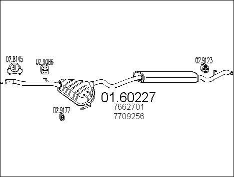 MTS 01.60227 - Глушник вихлопних газів кінцевий autocars.com.ua