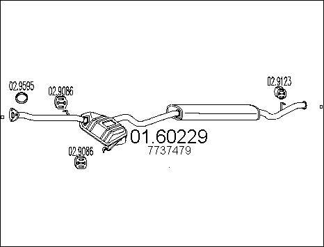 MTS 01.60229 - Глушник вихлопних газів кінцевий autocars.com.ua