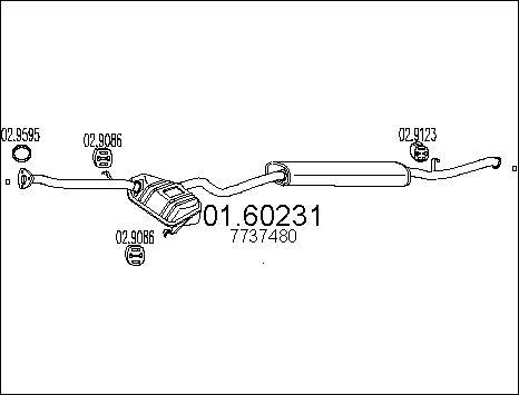 MTS 01.60231 - Глушник вихлопних газів кінцевий autocars.com.ua