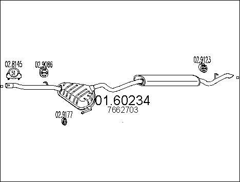MTS 01.60234 - Глушник вихлопних газів кінцевий autocars.com.ua