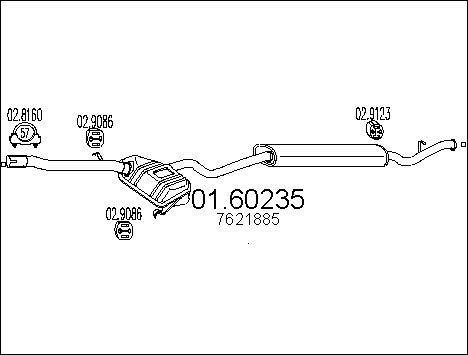 MTS 01.60235 - Глушник вихлопних газів кінцевий autocars.com.ua