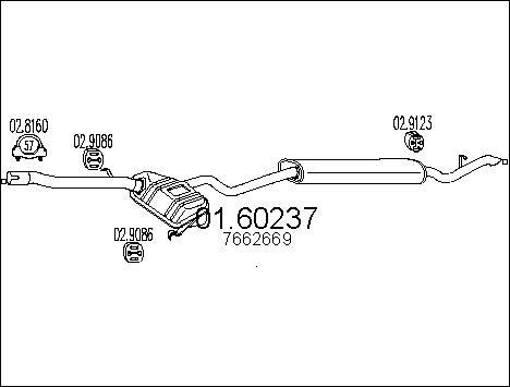 MTS 01.60237 - Глушник вихлопних газів кінцевий autocars.com.ua