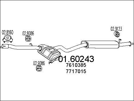 MTS 01.60243 - Глушник вихлопних газів кінцевий autocars.com.ua