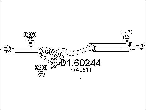 MTS 01.60244 - Глушник вихлопних газів кінцевий autocars.com.ua