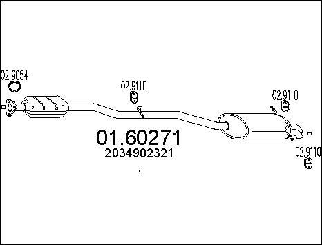 MTS 01.60271 - Глушник вихлопних газів кінцевий autocars.com.ua