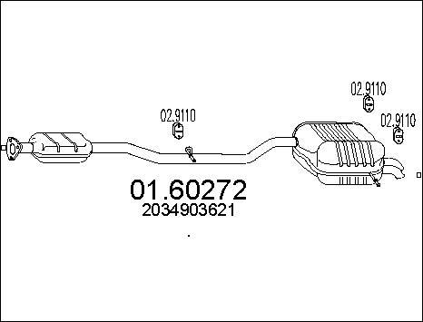 MTS 01.60272 - Глушник вихлопних газів кінцевий autocars.com.ua