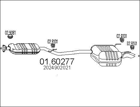 MTS 01.60277 - Глушник вихлопних газів кінцевий autocars.com.ua