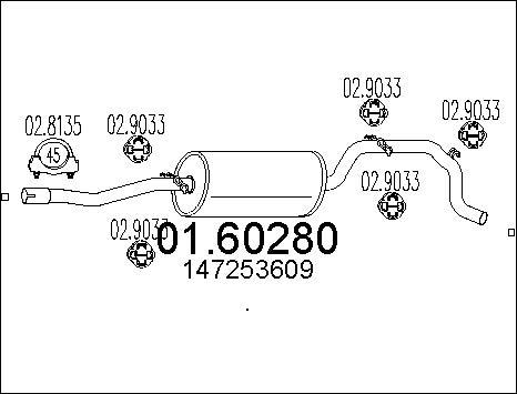 MTS 01.60280 - Глушитель выхлопных газов, конечный autodnr.net