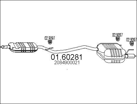 MTS 01.60281 - Глушник вихлопних газів кінцевий autocars.com.ua