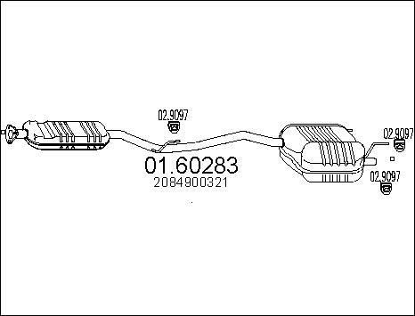 MTS 01.60283 - Глушник вихлопних газів кінцевий autocars.com.ua