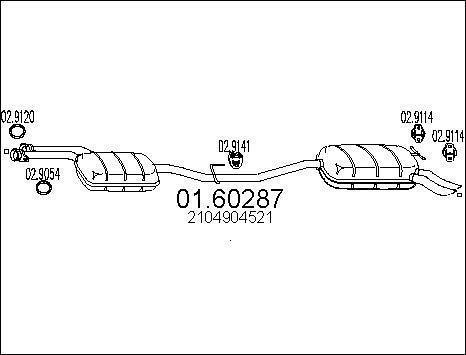 MTS 01.60287 - Глушитель выхлопных газов, конечный autodnr.net