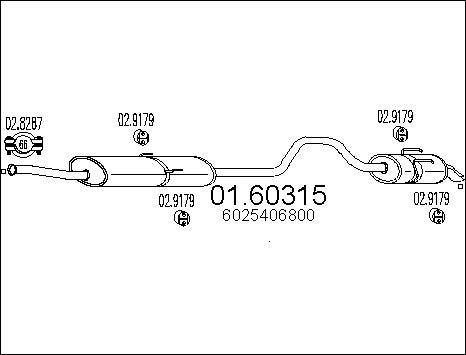 MTS 01.60315 - Глушник вихлопних газів кінцевий autocars.com.ua