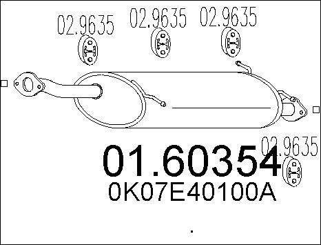 MTS 01.60354 - Глушник вихлопних газів кінцевий autocars.com.ua