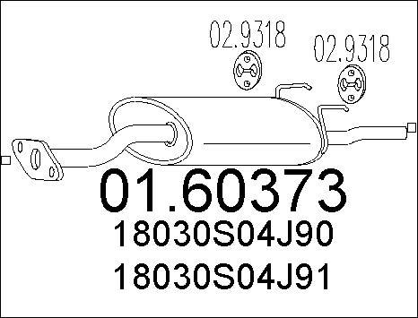 MTS 01.60373 - Глушник вихлопних газів кінцевий autocars.com.ua