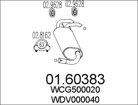 MTS 01.60383 - Глушник вихлопних газів кінцевий autocars.com.ua