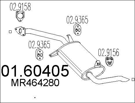 MTS 01.60405 - Глушник вихлопних газів кінцевий autocars.com.ua