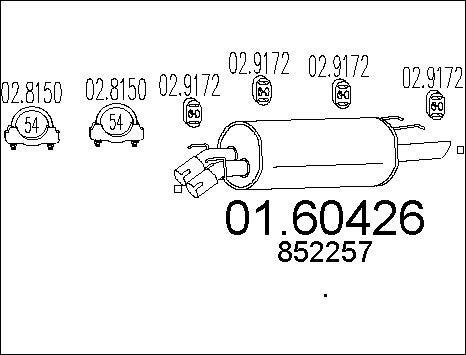 MTS 01.60426 - Глушник вихлопних газів кінцевий autocars.com.ua