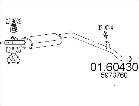 MTS 01.60430 - Глушитель выхлопных газов, конечный avtokuzovplus.com.ua