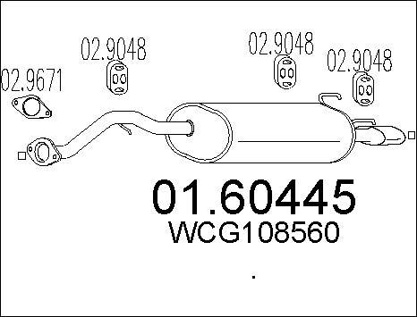 MTS 01.60445 - Глушник вихлопних газів кінцевий autocars.com.ua