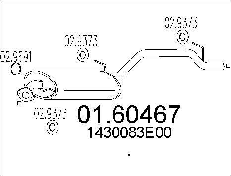 MTS 01.60467 - Глушник вихлопних газів кінцевий autocars.com.ua
