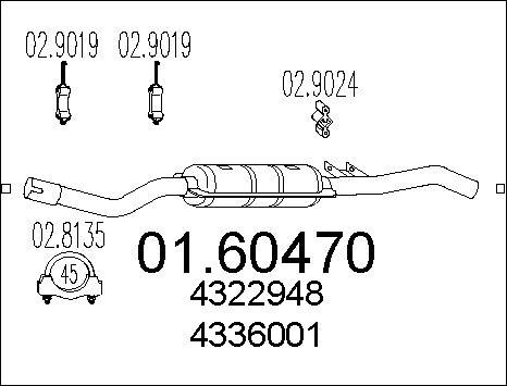 MTS 01.60470 - Глушник вихлопних газів кінцевий autocars.com.ua