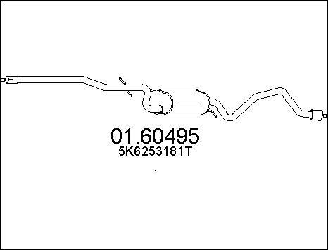 MTS 01.60495 - Глушник вихлопних газів кінцевий autocars.com.ua