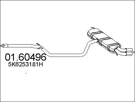MTS 01.60496 - Глушник вихлопних газів кінцевий autocars.com.ua