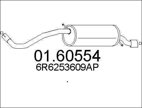 MTS 01.60554 - Глушитель выхлопных газов, конечный avtokuzovplus.com.ua