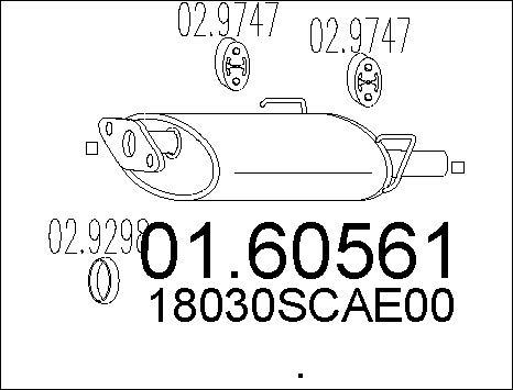 MTS 01.60561 - Глушник вихлопних газів кінцевий autocars.com.ua