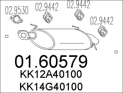 MTS 01.60579 - Глушник вихлопних газів кінцевий autocars.com.ua