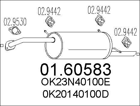MTS 01.60583 - Глушник вихлопних газів кінцевий autocars.com.ua