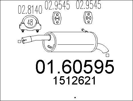 MTS 01.60595 - Глушник вихлопних газів кінцевий autocars.com.ua