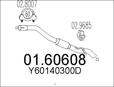 MTS 01.60608 - Глушник вихлопних газів кінцевий autocars.com.ua