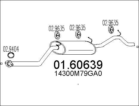 MTS 01.60639 - Глушник вихлопних газів кінцевий autocars.com.ua