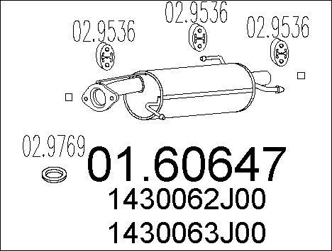 MTS 01.60647 - Глушник вихлопних газів кінцевий autocars.com.ua