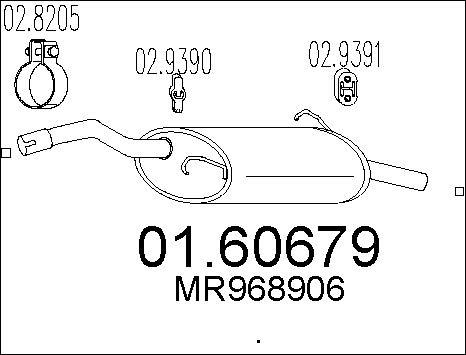 MTS 01.60679 - Глушник вихлопних газів кінцевий autocars.com.ua