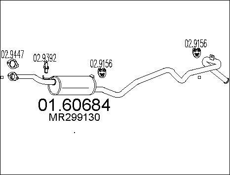 MTS 01.60684 - Глушник вихлопних газів кінцевий autocars.com.ua