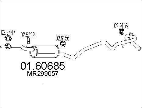 MTS 01.60685 - Глушник вихлопних газів кінцевий autocars.com.ua