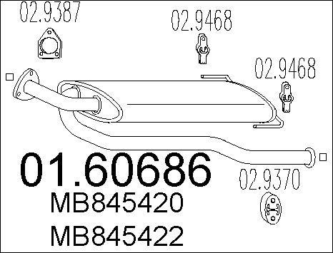 MTS 01.60686 - Глушник вихлопних газів кінцевий autocars.com.ua