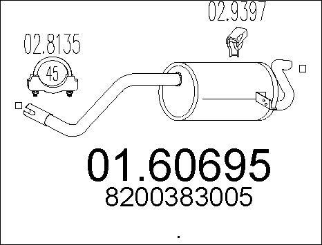 MTS 01.60695 - Глушитель выхлопных газов, конечный avtokuzovplus.com.ua