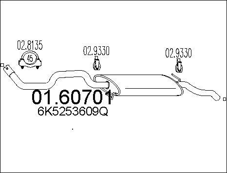 MTS 01.60701 - Глушитель выхлопных газов, конечный avtokuzovplus.com.ua