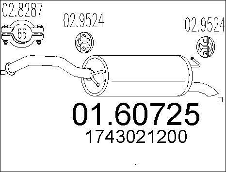 MTS 01.60725 - Глушитель выхлопных газов, конечный avtokuzovplus.com.ua