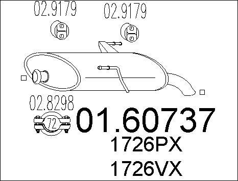 MTS 01.60737 - Глушник вихлопних газів кінцевий autocars.com.ua