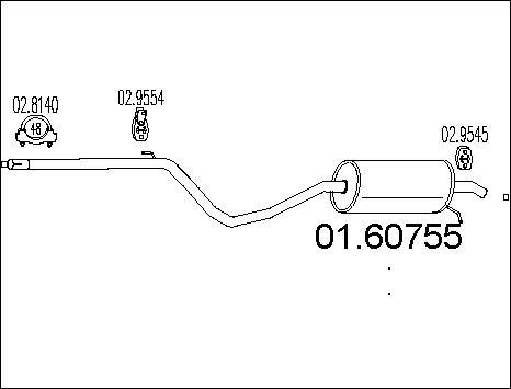 MTS 01.60755 - Глушник вихлопних газів кінцевий autocars.com.ua
