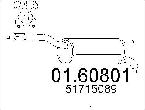 MTS 01.60801 - Глушник вихлопних газів кінцевий autocars.com.ua