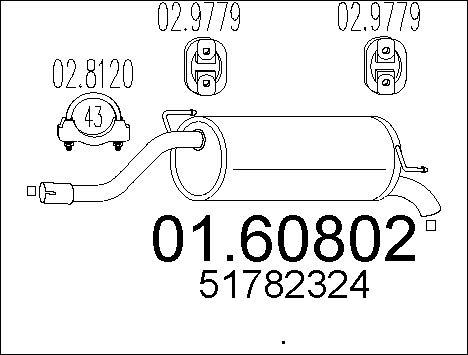 MTS 01.60802 - Глушитель выхлопных газов, конечный avtokuzovplus.com.ua