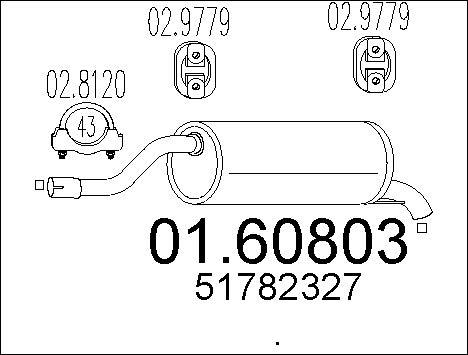 MTS 01.60803 - Глушник вихлопних газів кінцевий autocars.com.ua
