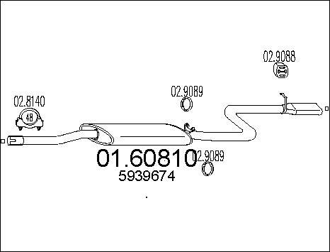 MTS 01.60810 - Глушник вихлопних газів кінцевий autocars.com.ua